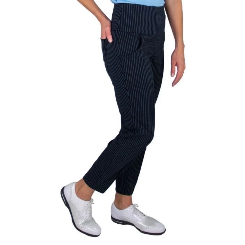 Jofit Navy Pinstripe Ankle Pants